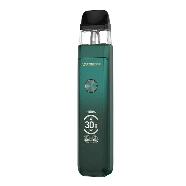 Vaporesso Xros Pro 2 Pod Kit in Grün, schlankes Pod-Kit mit transparentem Tank und 30W-Display, Frontansicht