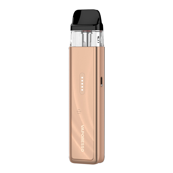Vaporesso XROS 6 Mini Pod Kit in Champagner-Gold, kompaktes Pod-System Seitenansicht
