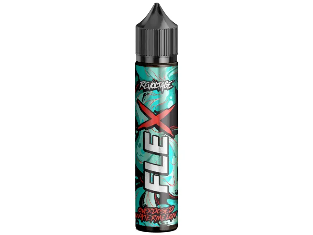 Revoltage Flex Watermelon Overdosed Longfill 60ml Flasche türkis-grünes Design