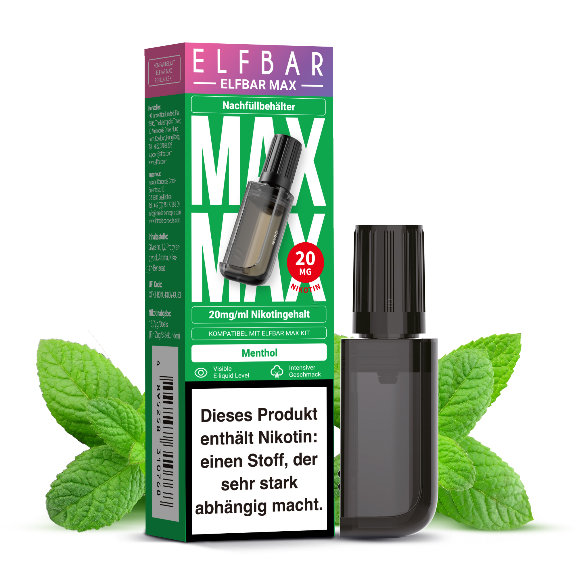 Elfbar Max - Menthol - Nachfüllbehälter