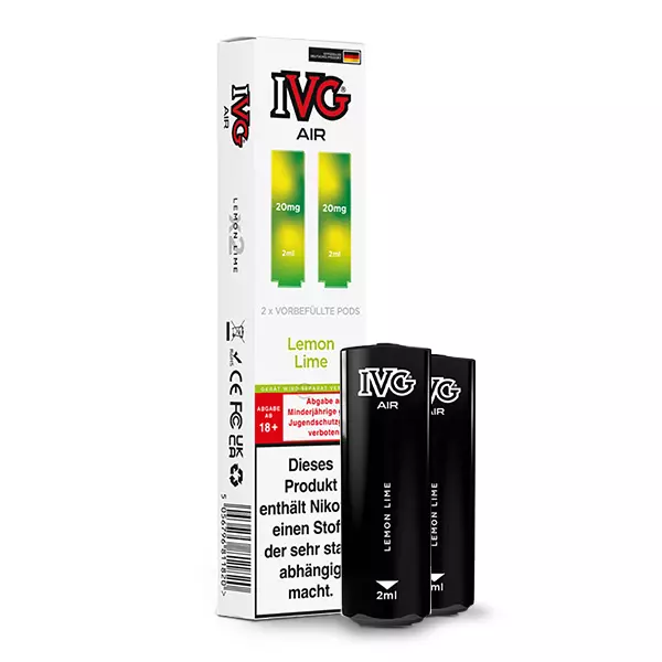 2x IVG Air Prefilled Pod - Lemon Lime - 20mg/ml