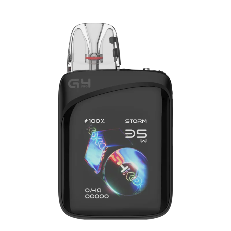Uwell Caliburn G4 Pro Koko Pod Kit in Schwarz mit Farbdisplay, Frontansicht
