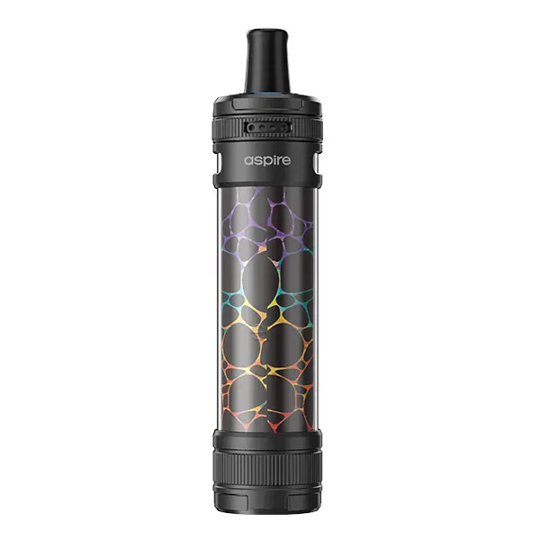 Aspire Magnum Pod Kit mit dunklem Wabenmuster und bunten Akzenten, zylindrischer Akkuträger