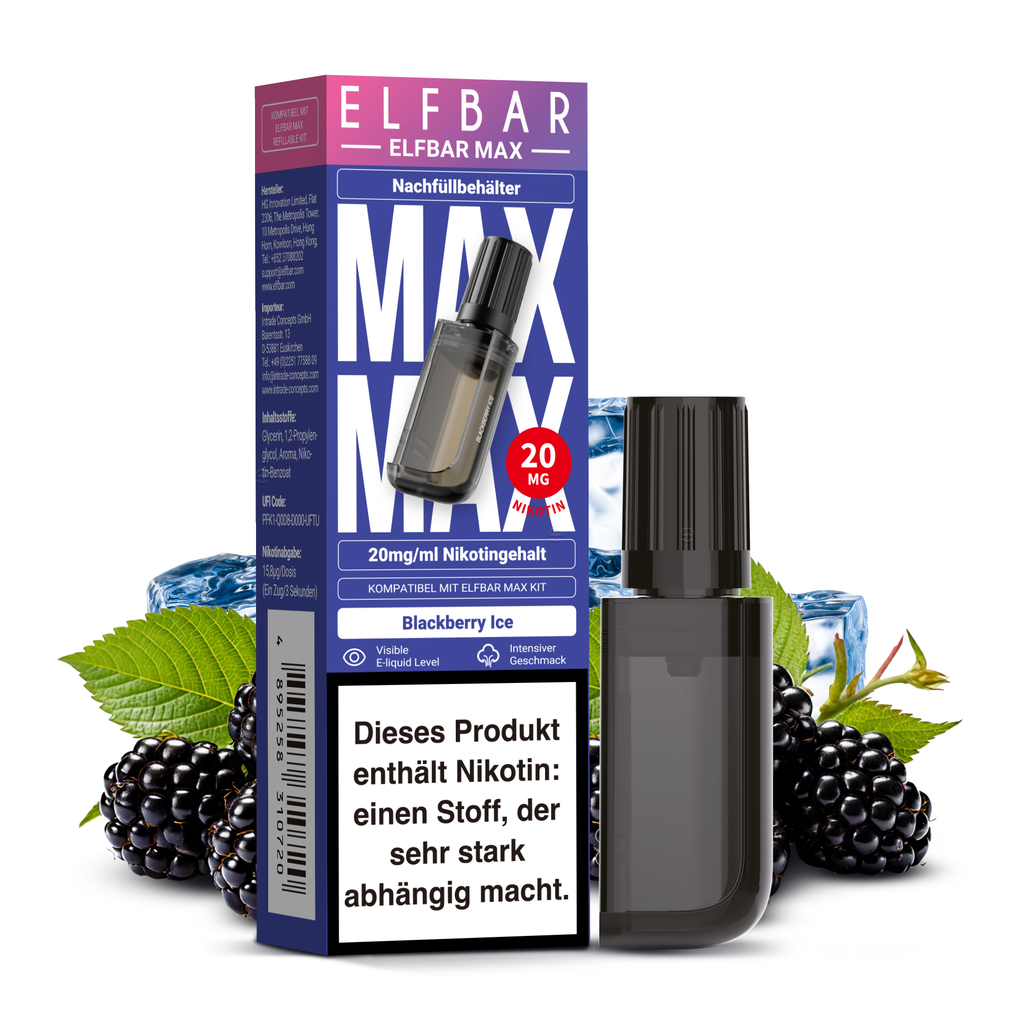 Elfbar Max - Blackberry Ice - Nachfüllbehälter