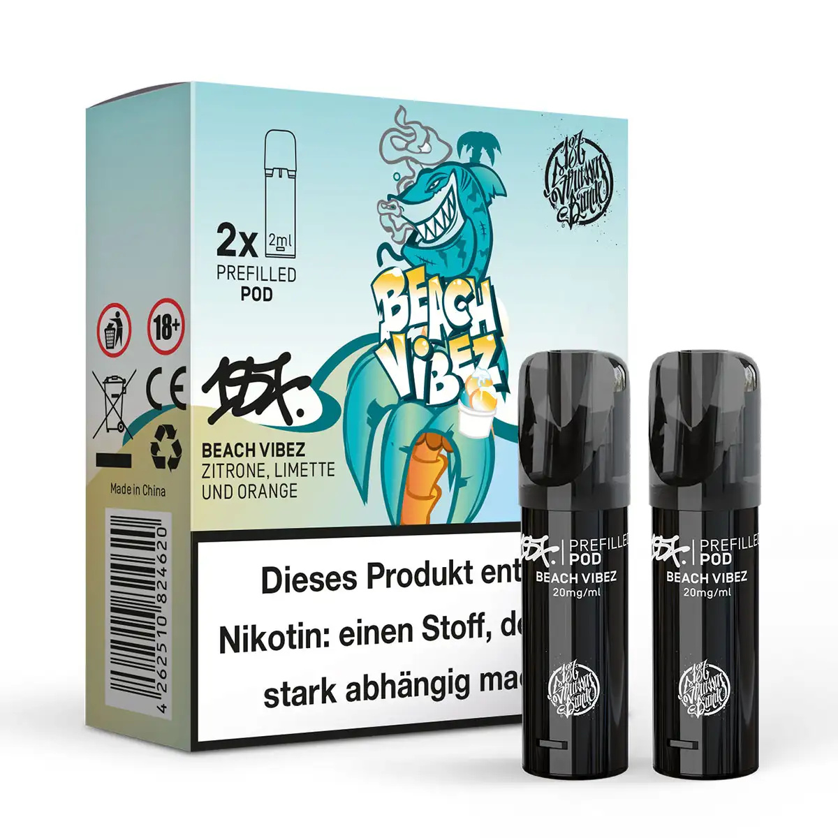 2x 187 Strassenbande Prefilled Pod - Beach Vibez 20mg/ml