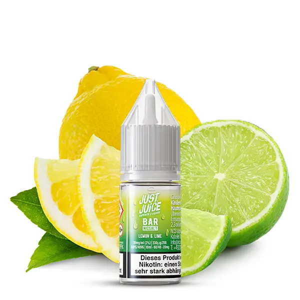 Just-Juice-lemon-lime-nikotinsalz-1.jpg Bar Range - Lemon & Lime - 10ml Nikotinsalz-Liquid