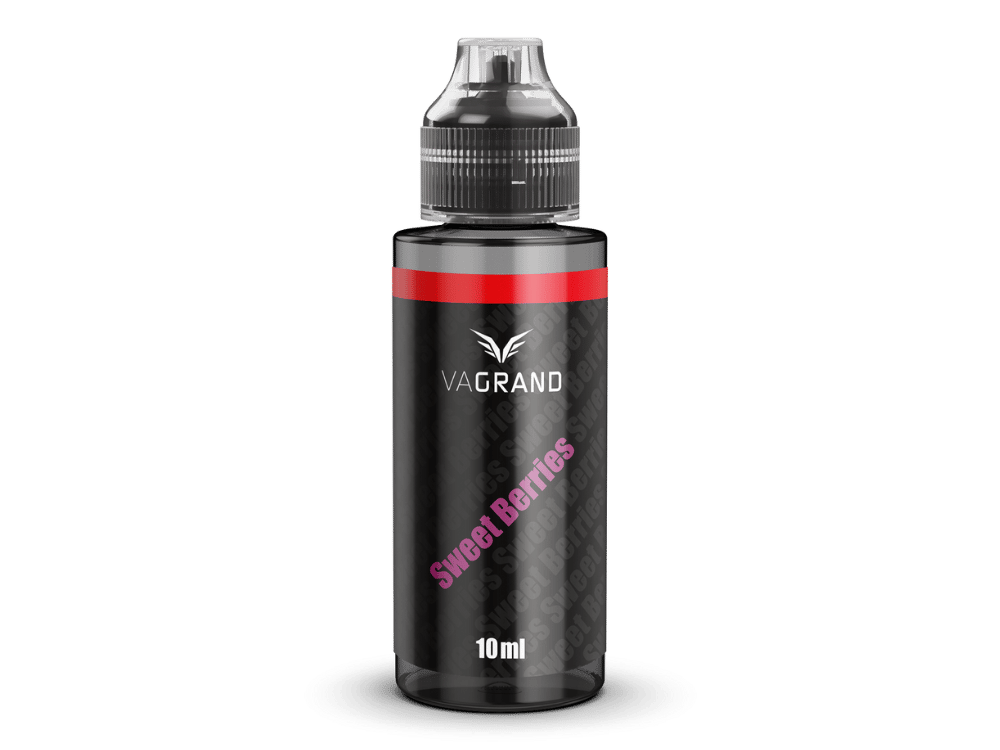 Vagrand Sweet Berries Longfill Aroma 10 ml in schwarzer Flasche mit rotem Etikett