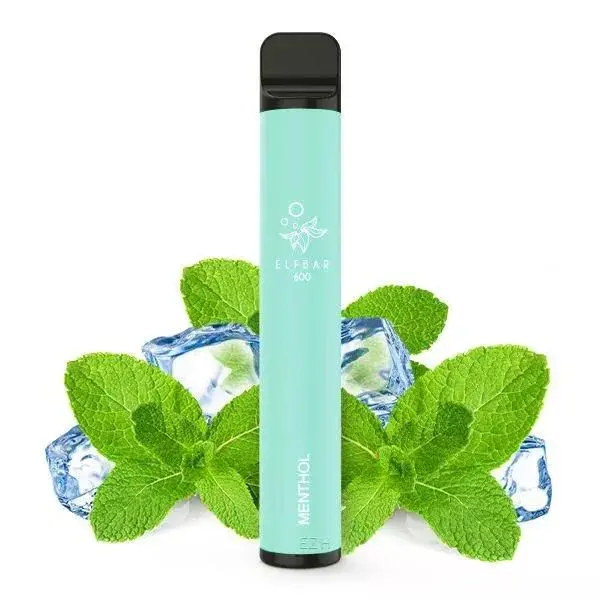 source937028.jpeg Elfbar 600 Einweg E-Zigarette in Hellblau, Menthol Ice Geschmack, 20mg/ml Nikotin