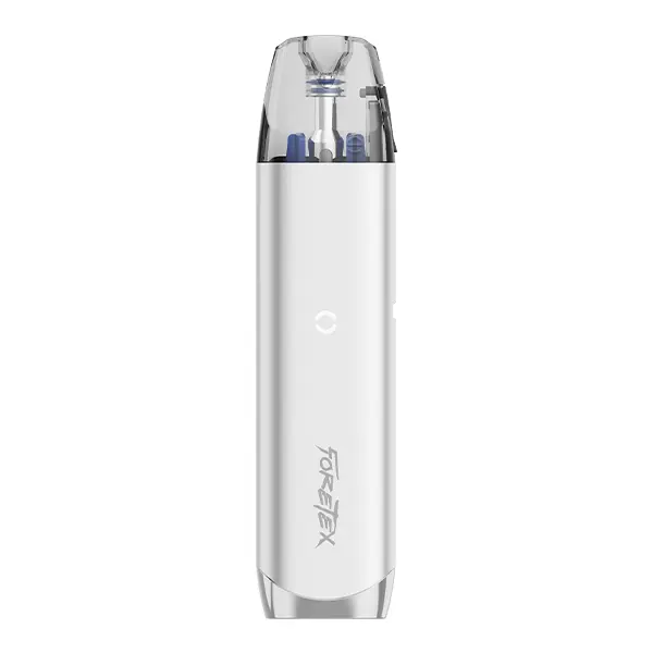 Innokin Foretex Pod Kit in Silber-Weiß – schlankes Pod-System mit transparentem Tank, Frontansicht