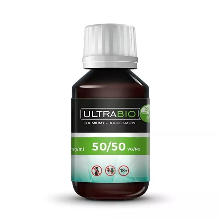 UltraBio Basis-Flüssigkeit 50/50 in grüner 120ml Flasche – Nikotinfreie Base