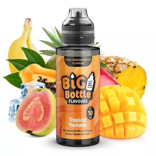 bbf-bottle-tropical-tsunami-aroma-2 Big Bottle Tropical Tsunami Longfill 120ml – bunte Flasche mit Mango, Guave und Ananas