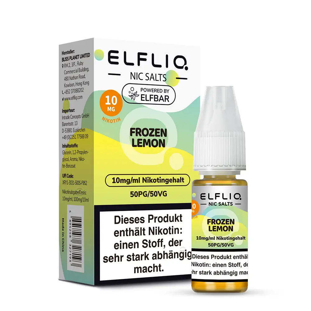 Elfliq Frozen Lemon - 10ml Nikotinsalz-Liquid