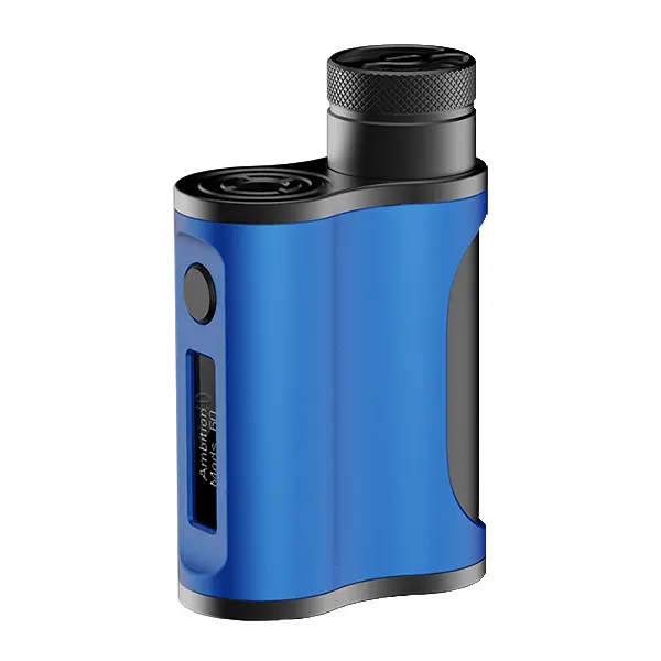 Ambition Mods Morer SBS Mod Akkuträger in Blau, seitliche Frontalansicht auf weißem Hintergrund