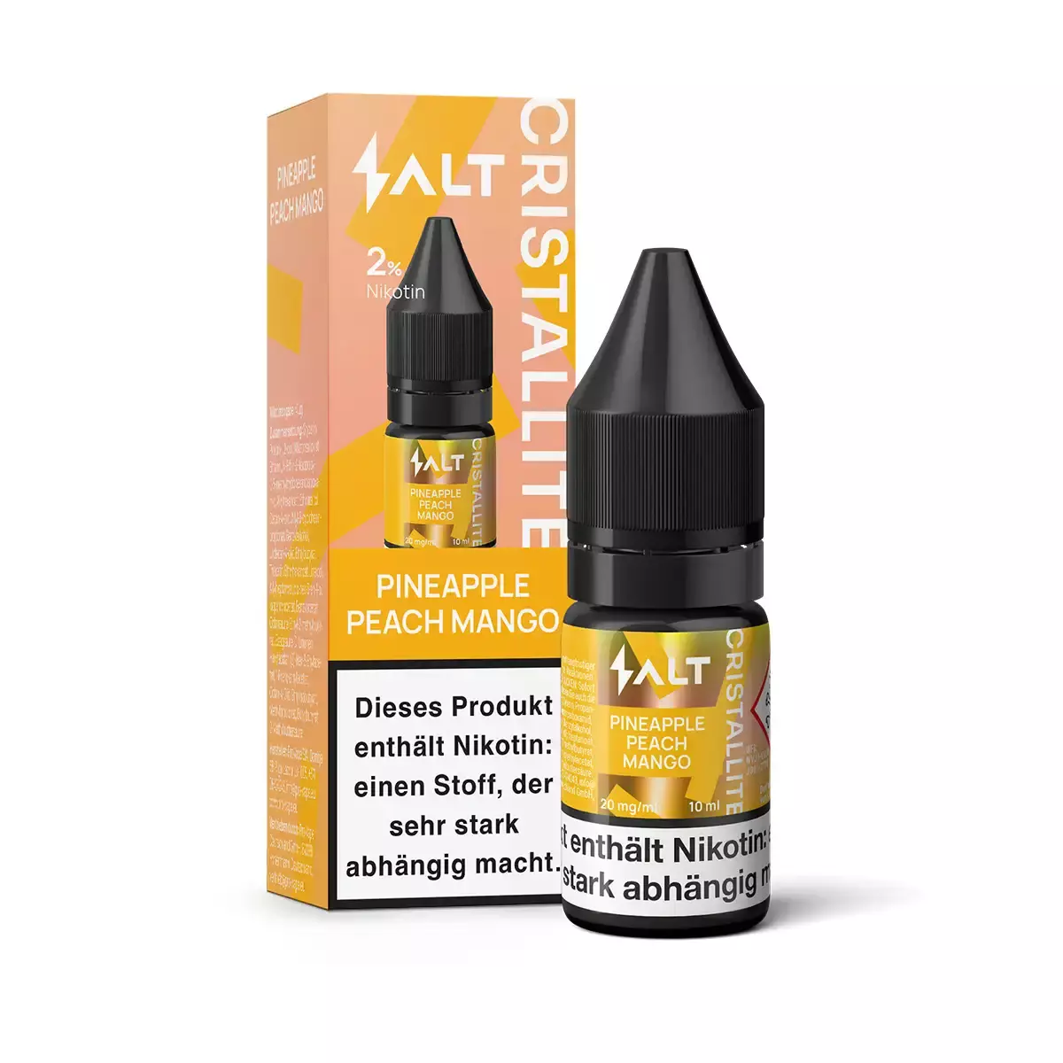 Cristallite - Pineapple Peach Mango - 10ml Nikotinsalz-Liquid Cristallite - Pineapple Peach Mango - 10ml Nikotinsalz-Liquid