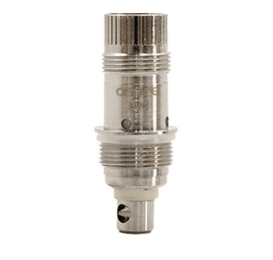 Aspire Nautilus BVC Verdampferkopf einzeln, silberner Coil in Seitenansicht freigestellt