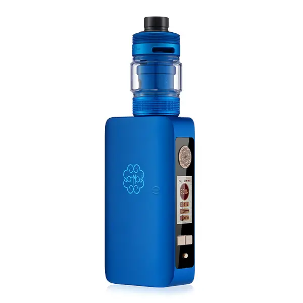 dotmod-dotbox-220w-v2-kit-3.jpg DotMod dotBox 220W V2 Kit in Royal Blue – Box-Mod mit Verdampfer, seitliche Frontansicht