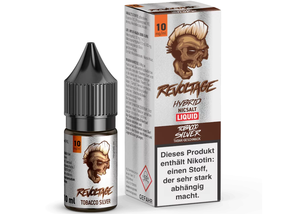 Tobacco Silver - 10ml Hybrid-Nikotinsalz Liquid
