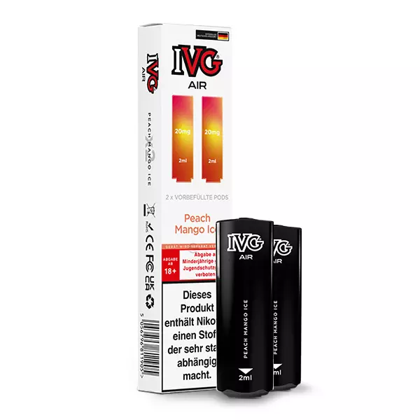 2x IVG Air Prefilled Pod - Peach Mango Ice - 20mg/ml