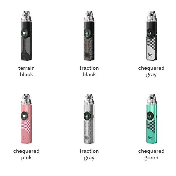 Oxva NeXlim Pod Kit – alle 6 Farben: Terrain Black, Traction Black, Chequered Gray, Chequered Pink, Fraction Gray, Chequered Green