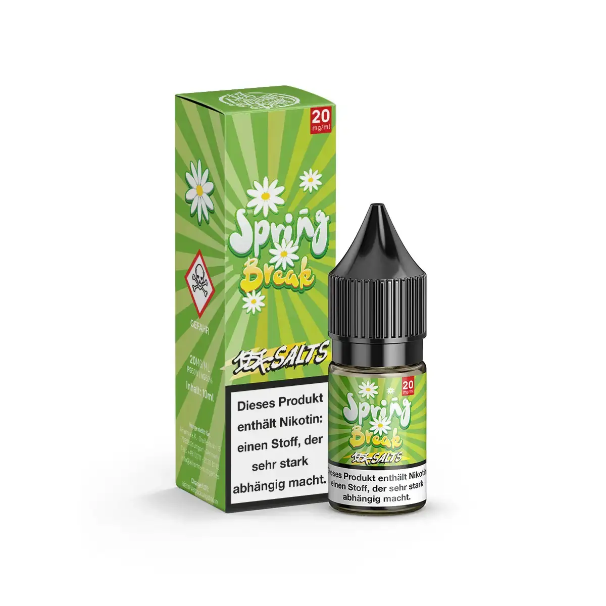 187 Strassenbande Spring Break 10ml Nikotinsalz-Liquid, Flasche mit hellgrüner Verpackung