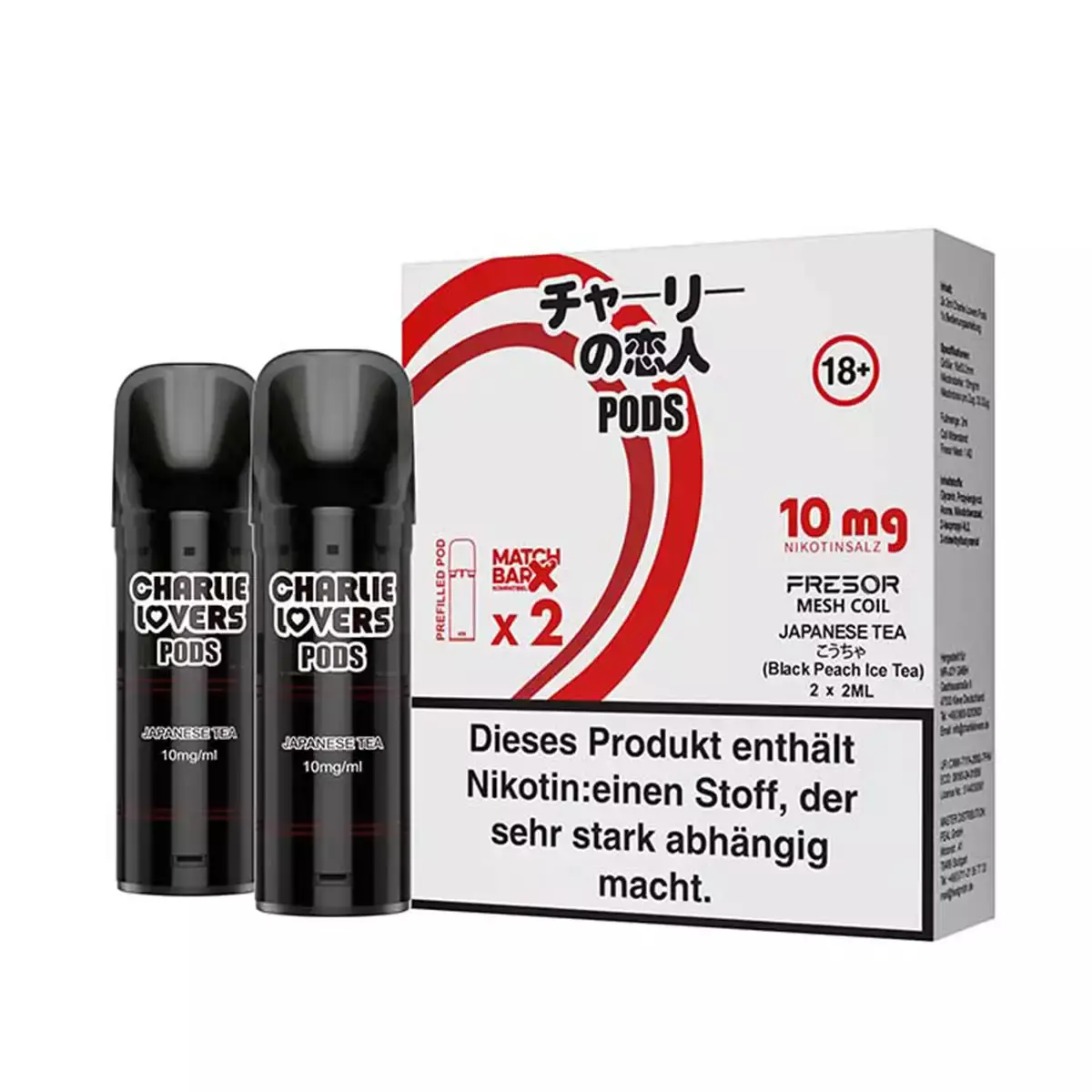 2x Charlie Lovers - Prefilled Pod - Japanese Tea