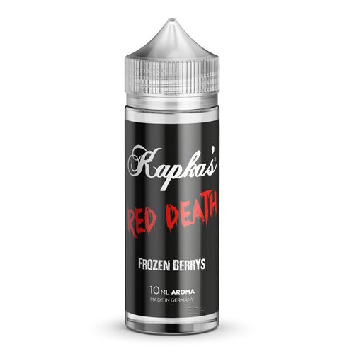Kapka's Flava Red Death Longfill Flasche 120ml, schwarzes Etikett mit roter Schrift, Frozen Berrys