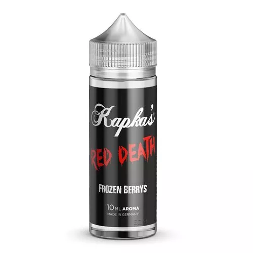 Kapka's Flava Red Death Longfill Flasche 120ml, schwarzes Etikett mit roter Schrift, Frozen Berrys