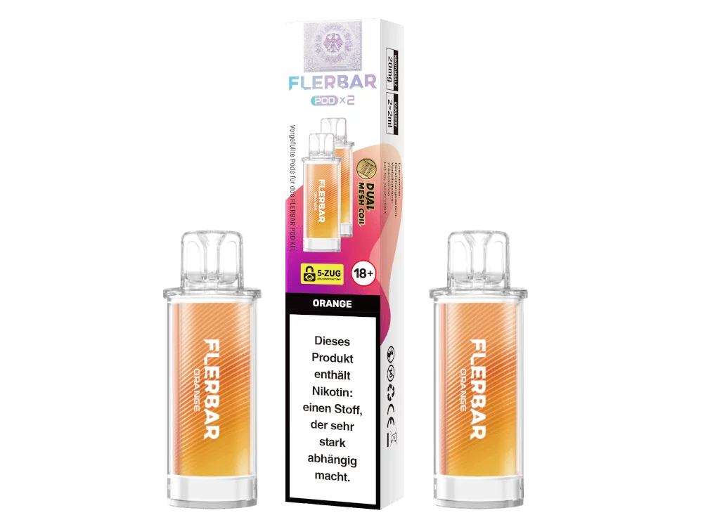 flerbar-pod-20mg-orange_v1_1000x750.png 2x Flerbar - Prefilled Pod - Orange