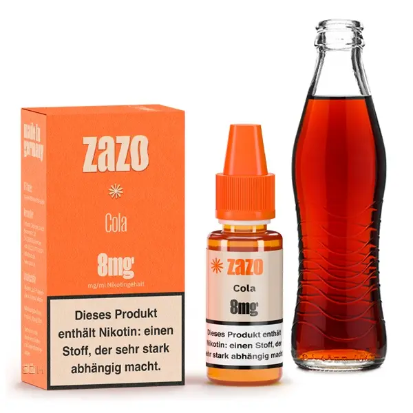 source312276.jpg ZAZO Classics Cola 10ml Liquid 8mg – Packung und Flasche mit Cola-Flasche, orange, Nikotinstärke 8mg