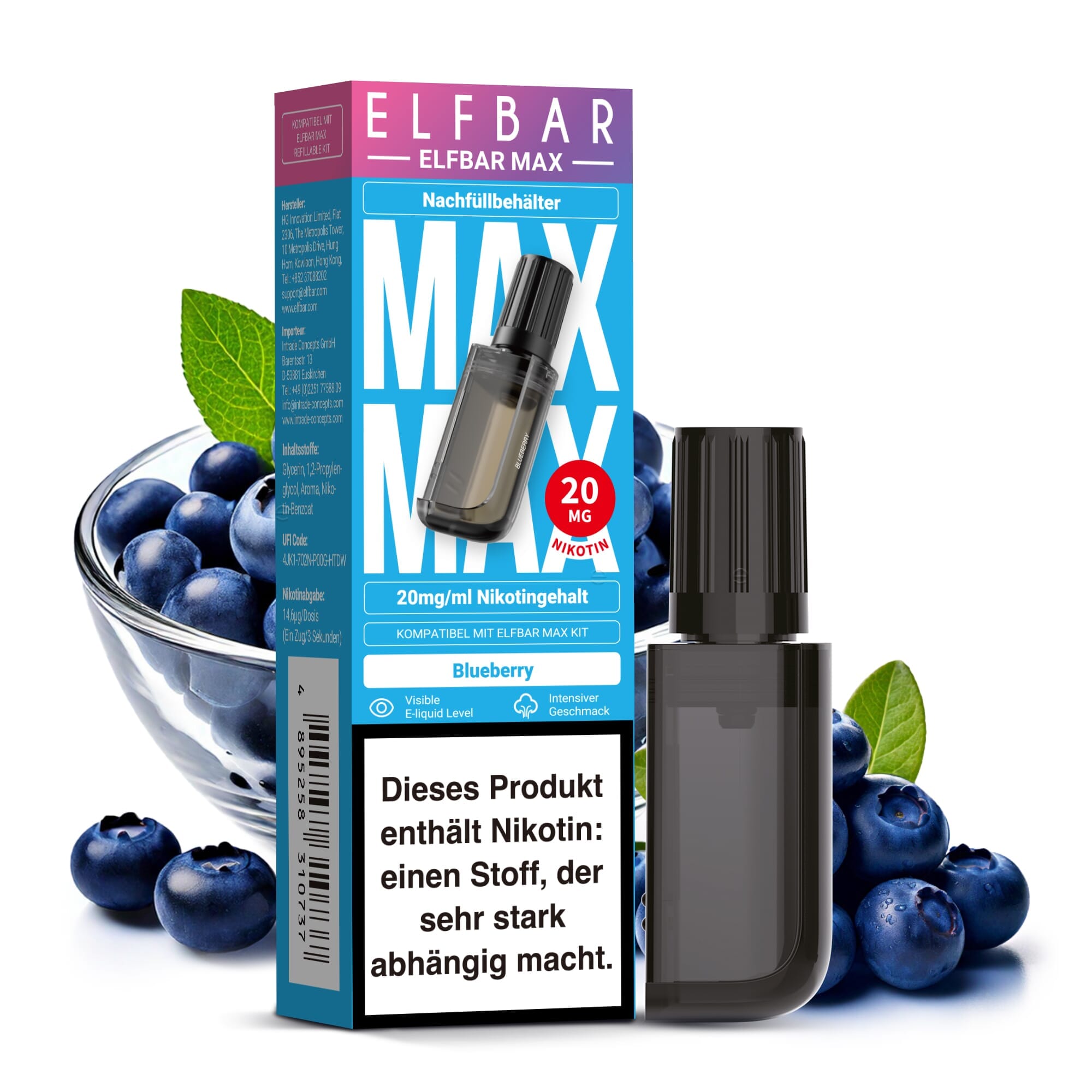 Elfbar Max - Blaubeere - Nachfüllbehälter