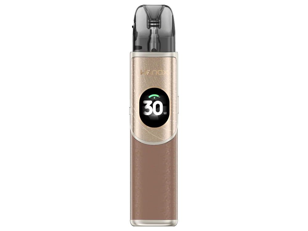 GeekVape Wenax Q2 Kit in Champagner-Beige – schlankes Pod-System mit 30W-Badge, Vorderansicht
