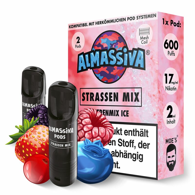 2x Al Massiva Prefilled Pods - Strassen Mix - 17mg/ml