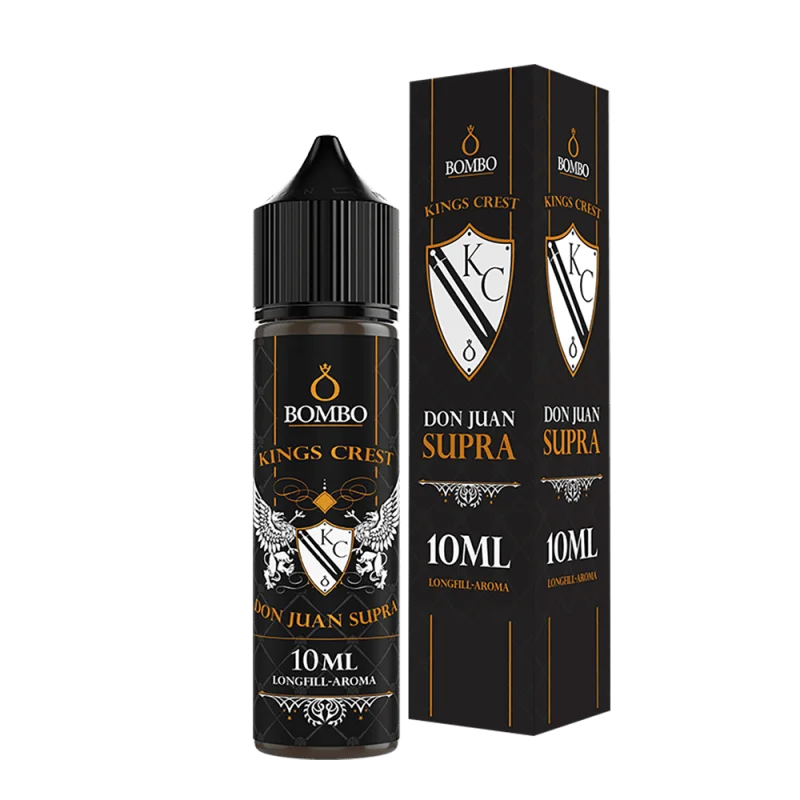 KIC103_800x800.png?ts=1763623832 Kings Crest Don Juan Supra Longfill 10ml Flasche mit schwarzer Verpackungsbox, elegantes Etikett