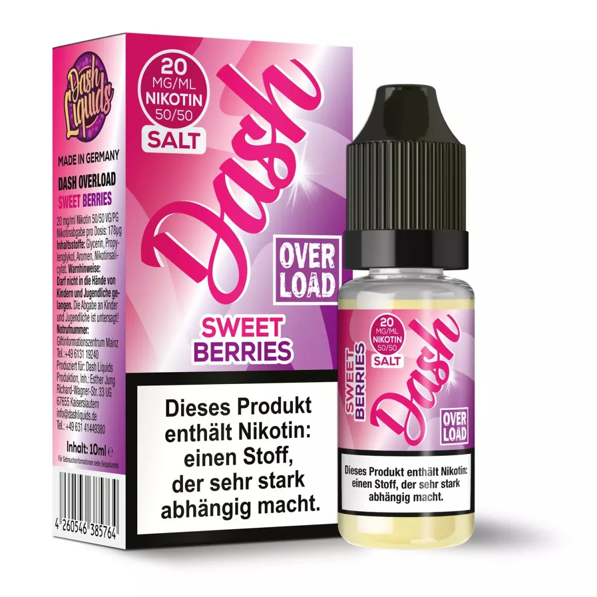 Dash Overload - Sweet Berries - 10ml Nikotinsalz Liquid