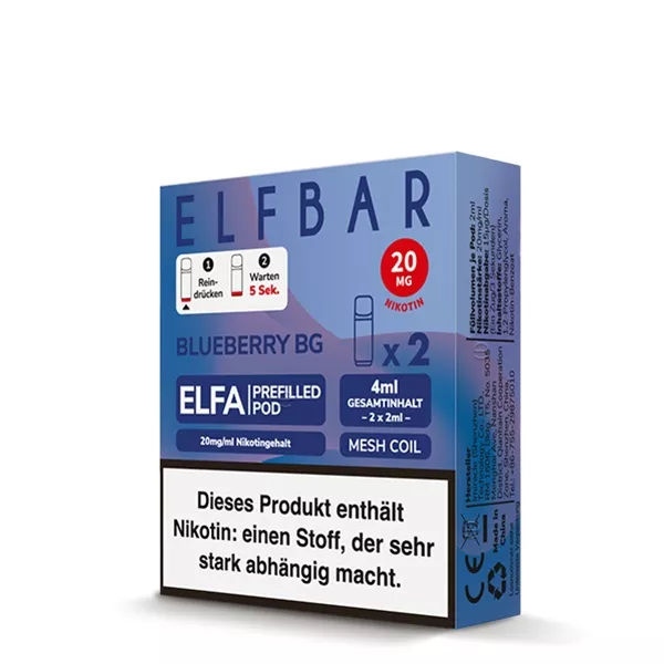 Elfbar Elfa Pods 20mg/ml - alle Sorten im 2er Pack Elfbar Elfa Pods 20mg/ml - alle Sorten im 2er Pack