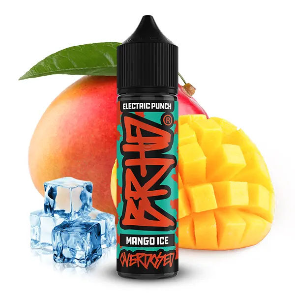 Barehead Electric Punch Mango Ice Longfill 20ml Flasche mit Mango und Eiswürfeln, Frontansicht
