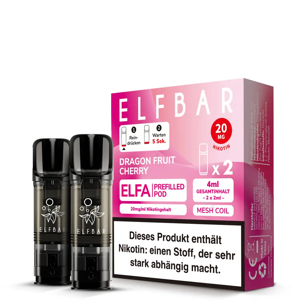 2x Elfbar Elfa Pod - Dragon Fruit Cherry