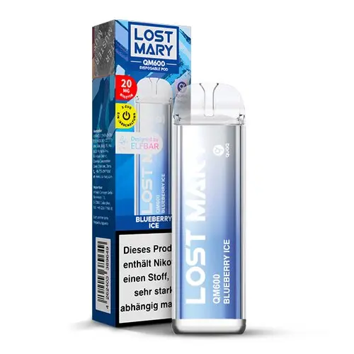 Lost Mary - QM600 Einweg E-Zigarette - Blueberry Ice 20mg/ml