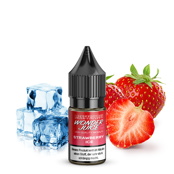 Wonderjuice Strawberry Ice - 10ml Nikotinsalz-Liquid