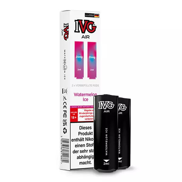 2x IVG Air Prefilled Pod - Watermelon Ice - 20mg/ml 2x IVG Air Prefilled Pod - Watermelon Ice - 20mg/ml