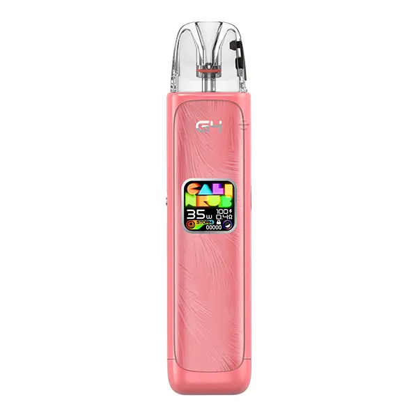 Uwell Caliburn G4 Pod Kit in Rosa, schlanker Akkuträger mit farbigem Display und transparentem Pod