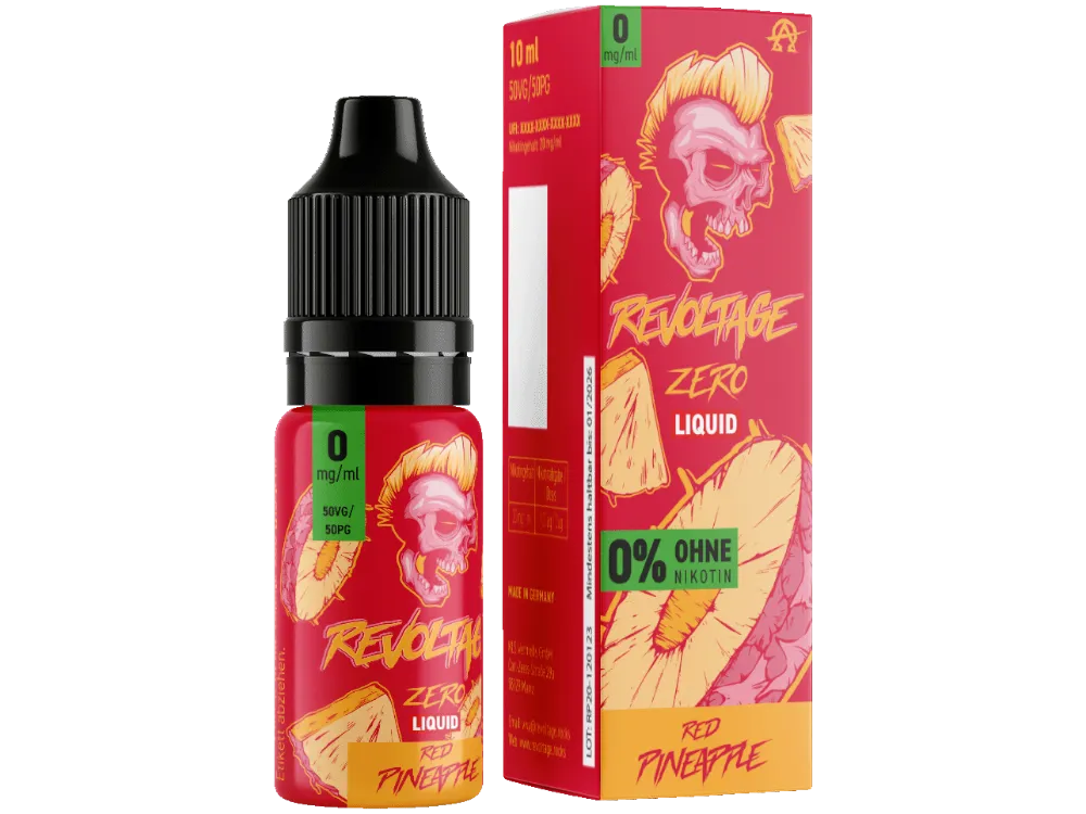 Revoltage Red Pineapple Hybrid-Nikotinsalz-Liquid 10ml – Flasche und Verpackung, Vorschaubild
