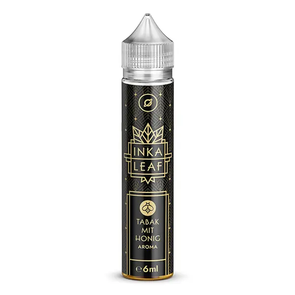 Flavorverse Inka Leaf Tabak mit Honig Longfill-Aroma 60 ml, schwarze Flasche Frontalansicht