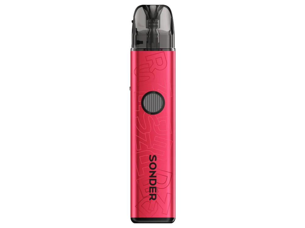 GEEKVAPE_Sonder_Q3_Kit_Vibe_Red.png GeekVape Sonder Q3 Pod Kit in Rot – Pod-System mit Sonder-Schriftzug und ovalem Knopf, Frontansicht