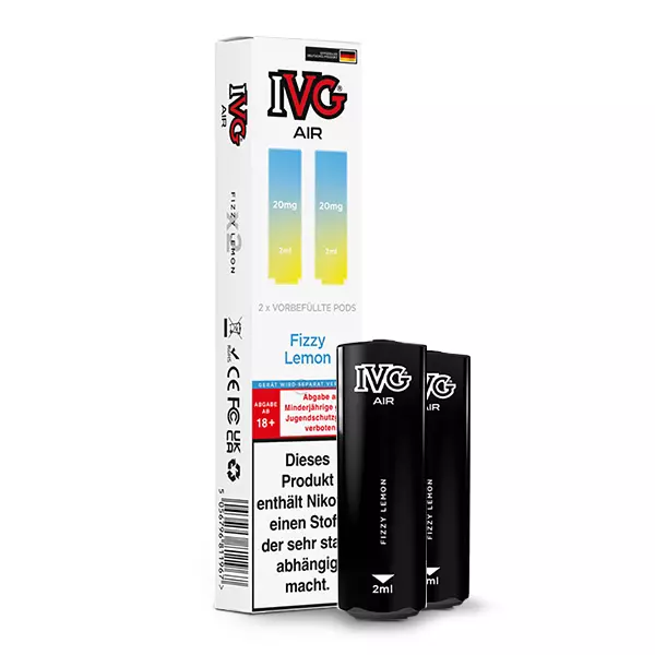 2x IVG Air Prefilled Pod - Fizzy Lemon - 20mg/ml