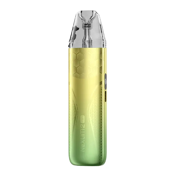 oxva-nexlim-2-mini-pod-kit-8.jpg Oxva NeXlim 2 Mini Pod Kit in Gelb-Grün-Verlauf – kompaktes Pod-System mit transparentem Kartuschen-Aufsatz