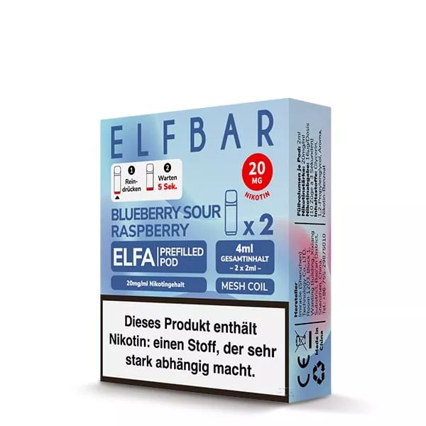 Elfbar Elfa Pods 20mg/ml - alle Sorten im 2er Pack Elfbar Elfa Pods 20mg/ml - alle Sorten im 2er Pack