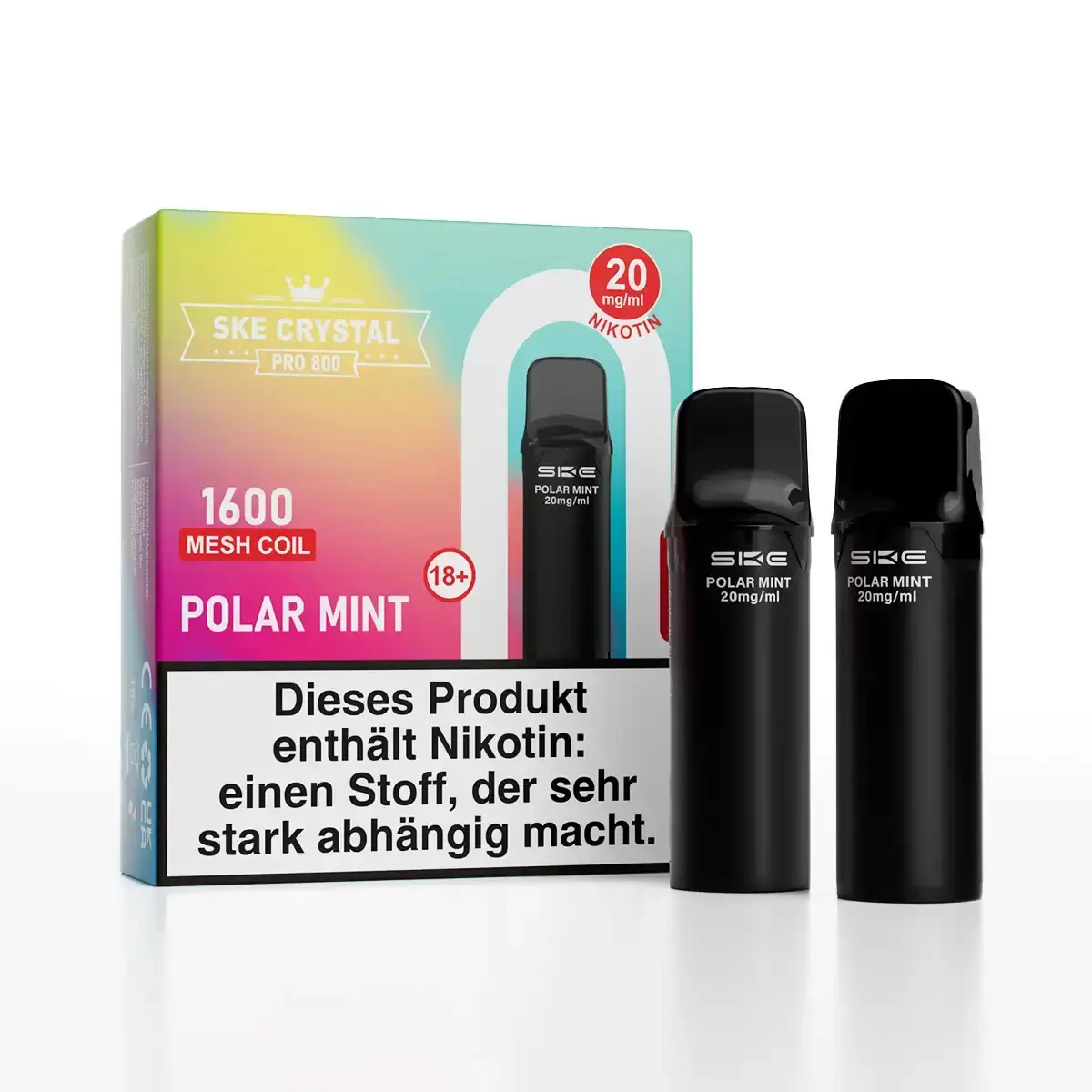 2x SKE - Crystal 800 Pro Prefilled Pod - Polar Mint