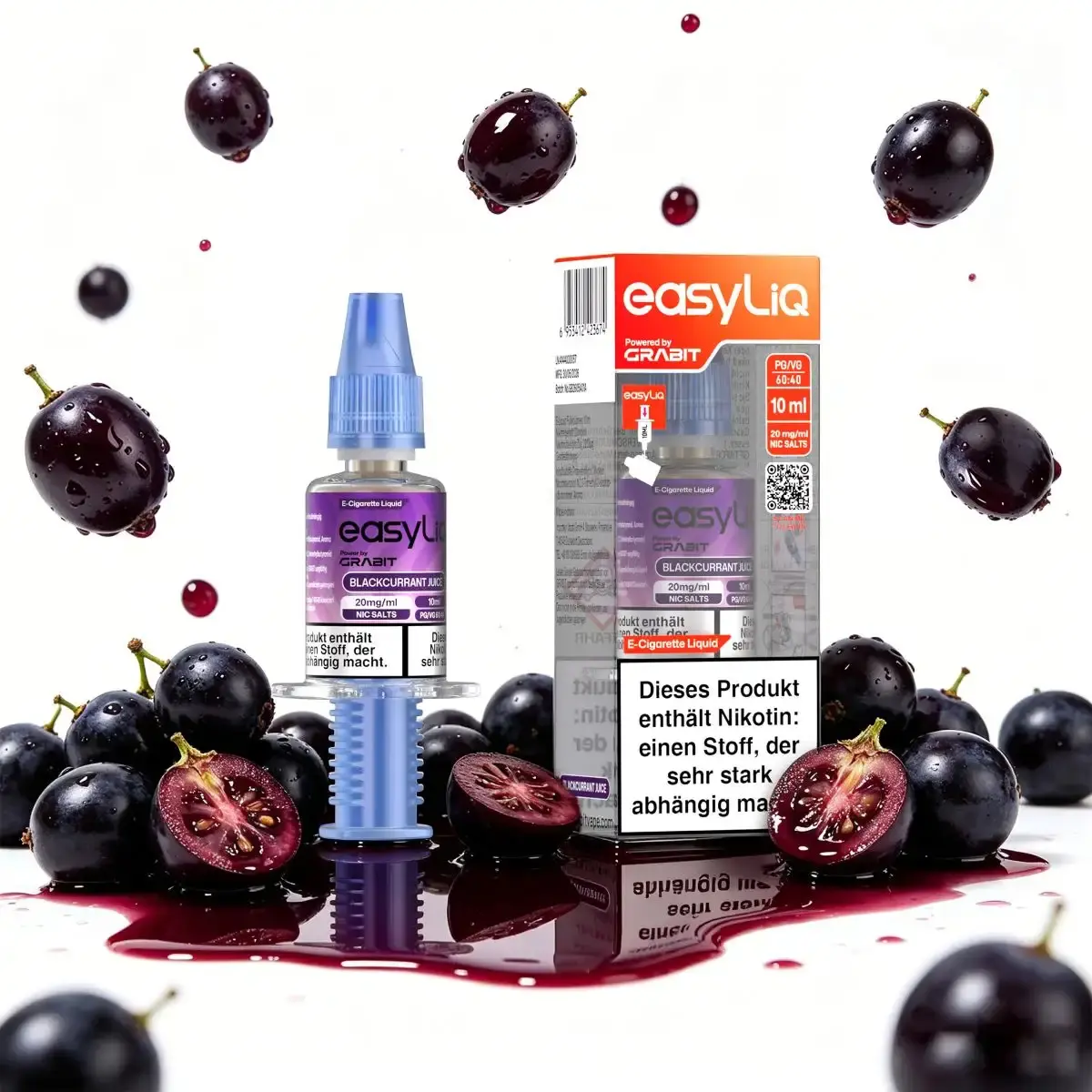 easyLIQ Blackcurrant Juice - 10ml Nikotinsalz-Liquid