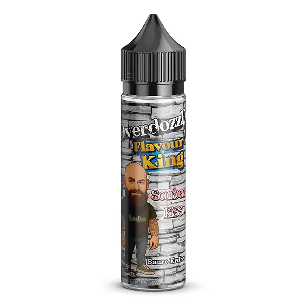 60-ml-Flasche Lädla Juice OverdozzD Sourberry Kiss Longfill, helle Etikettenansicht